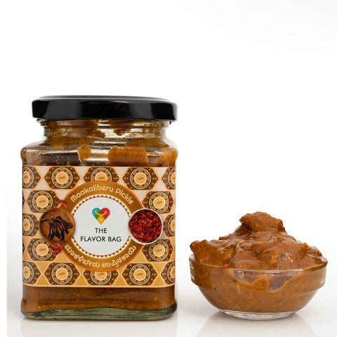 The Flavor Bag Makali Beru Pickle, a traditional South Indian condiment with a bold, balanced flavor, perfect with rice or dosa.